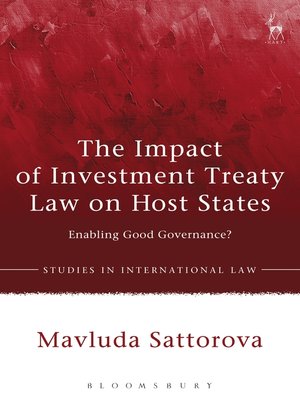 cover image of The Impact of Investment Treaty Law on Host States